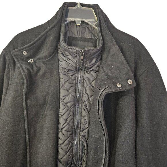 Vintage Structure Men's Wool Blend Heavly Lined Outdoor Pea Coat Size XXL/EEG - Picture 5 of 11